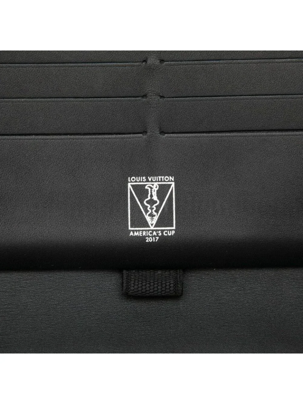 Louis Vuitton Damier Edge Coat Luto Zippy Organizer Americas Cup Wallet Black